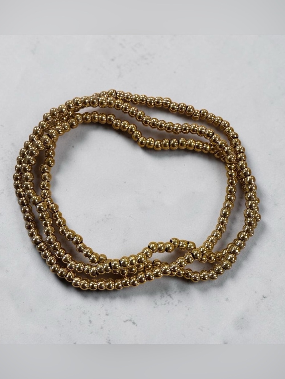 Plunder Gold Beaded Stretch Bracelet Set